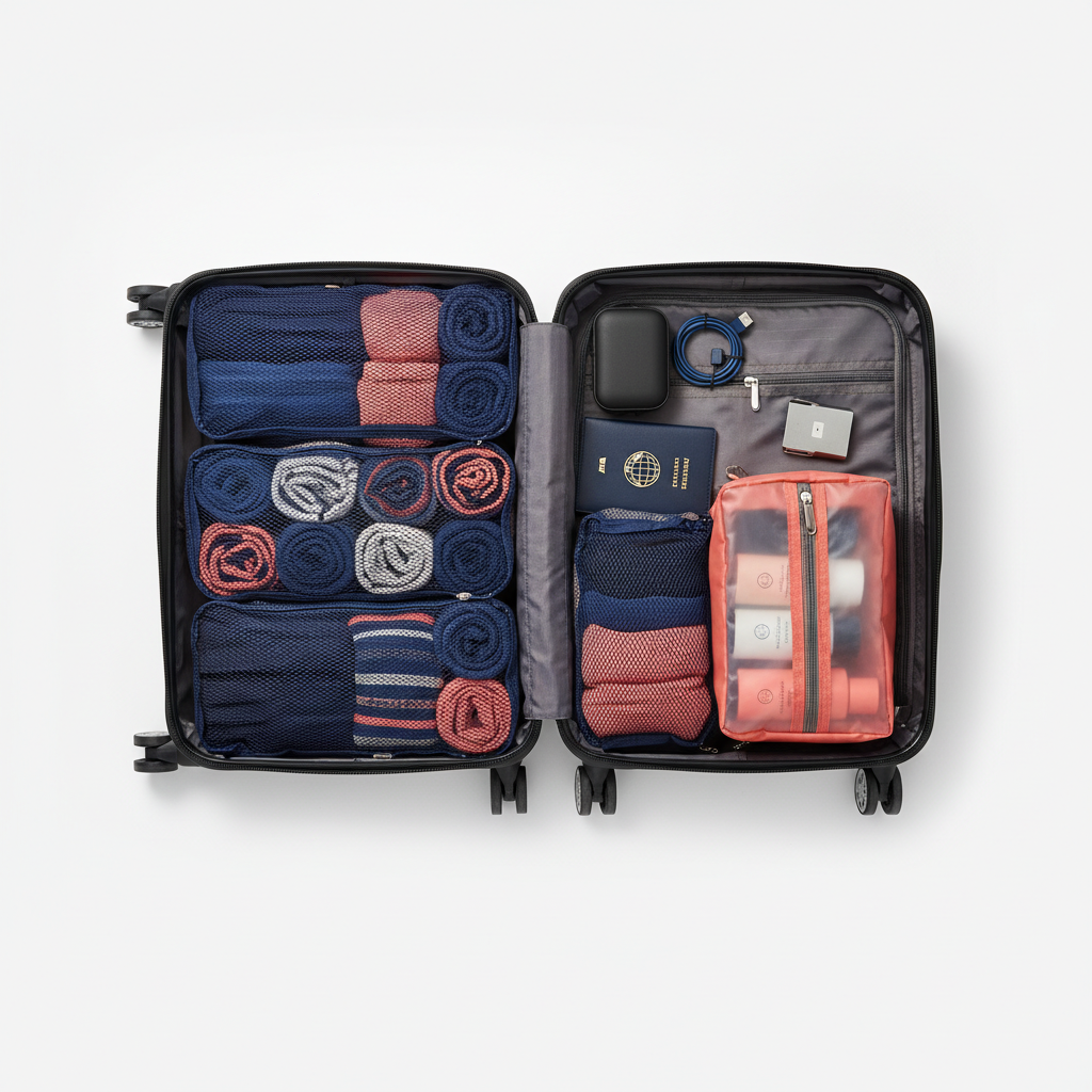 Perfectly organized carry-on luggage